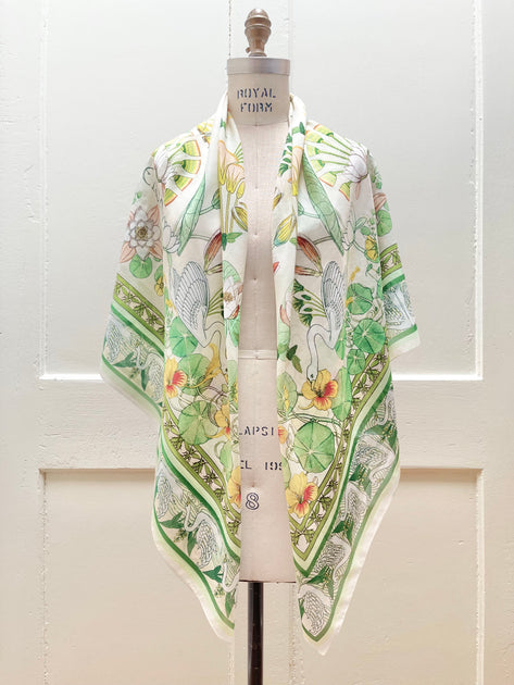 TESSA LICHEN 100% SILK SCARF main image 0