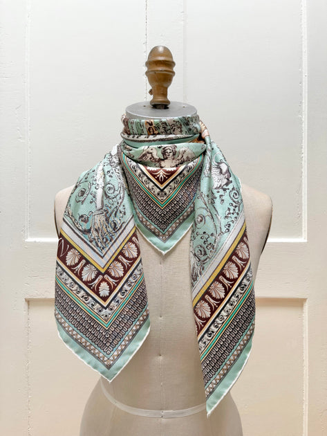 Elwyn New York Celestial Fresco Scarf | Hand sewn designer silk
