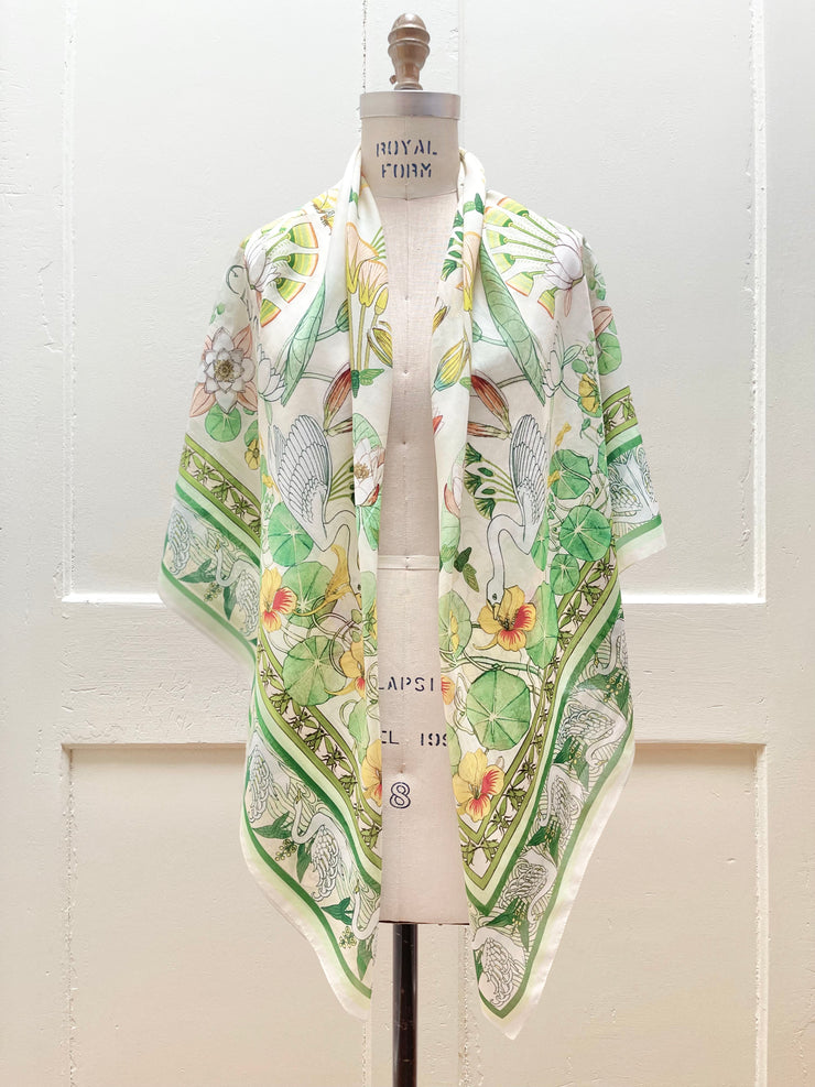 Cotton-Silk Lily Life Scarf