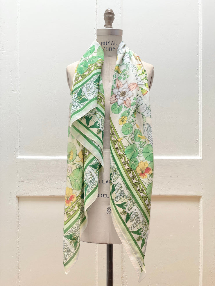 Cotton-Silk Lily Life Scarf