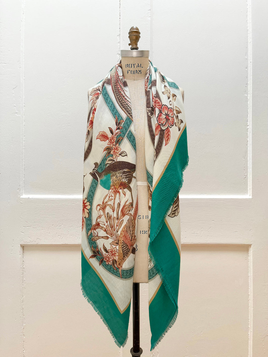 Cashmere-Silk Pheasantville Scarf | Hand sewn designer silk scarves