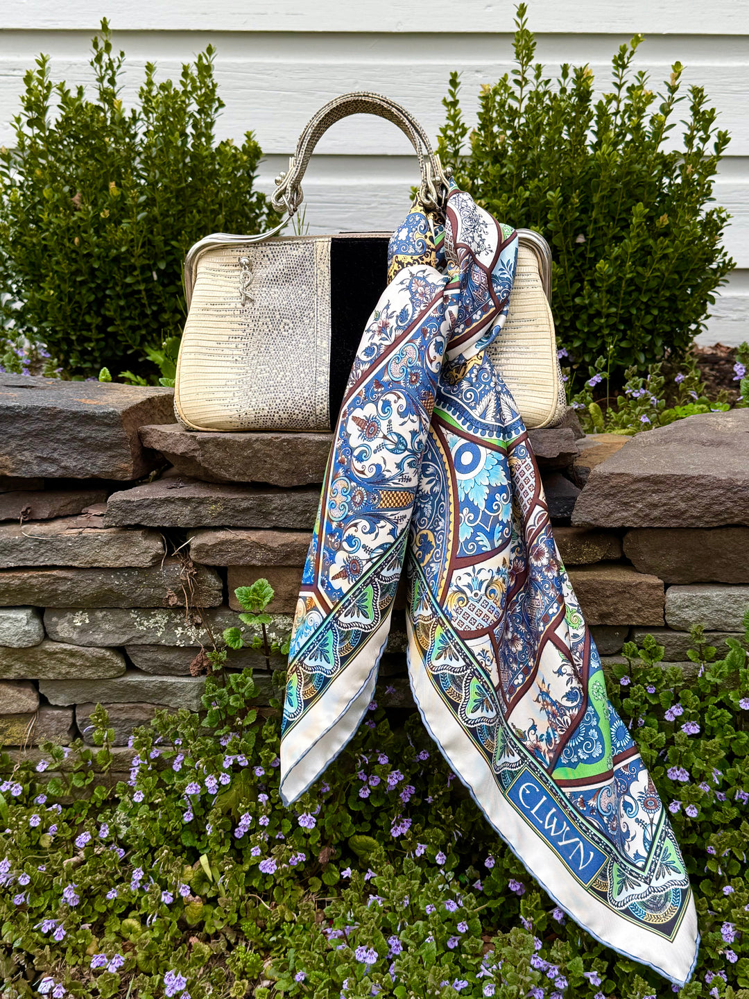 Elwyn New York Amalfi Holiday Scarf | Hand sewn designer silk scarves