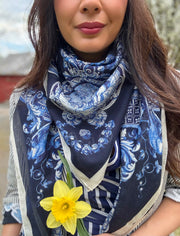 Cotton-Silk Venetian Serenade Scarf