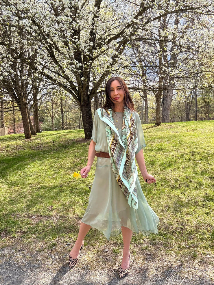 Cotton-Silk Celestial Fresco Scarf