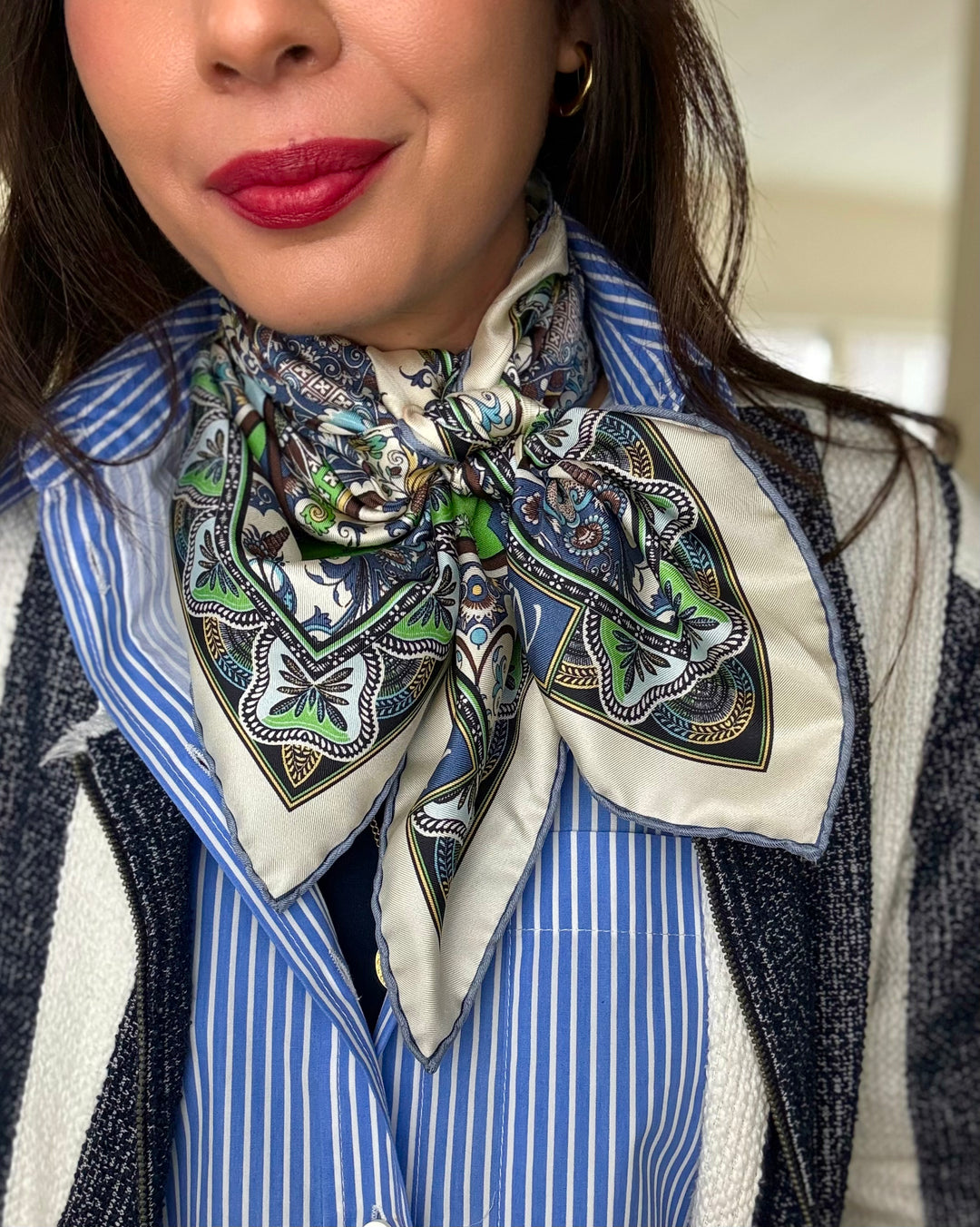 Elwyn New York Amalfi Holiday Scarf | Hand sewn designer silk scarves