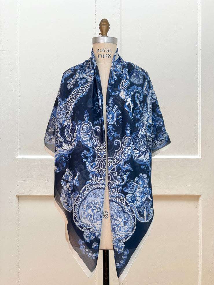 Cotton-Silk Venetian Serenade Scarf