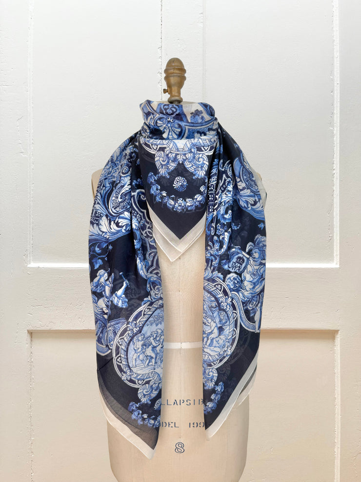 Cotton-Silk Venetian Serenade Scarf