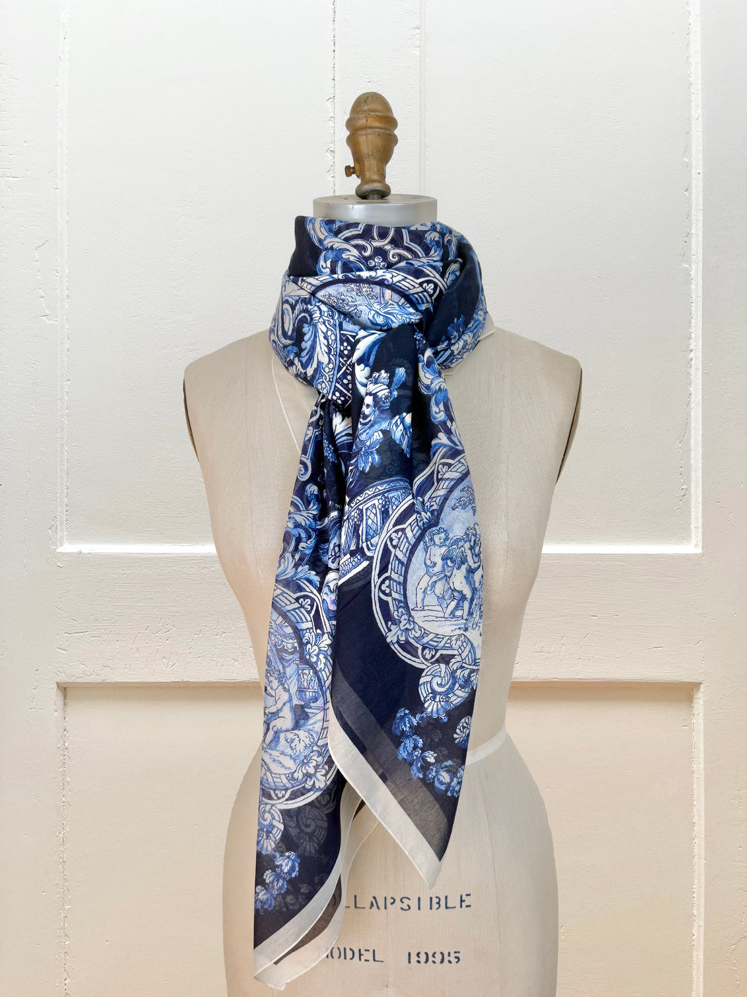 Cotton-Silk Venetian Serenade Scarf | Hand sewn designer silk scarves
