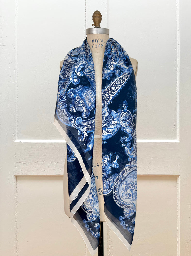 Cotton-Silk Venetian Serenade Scarf