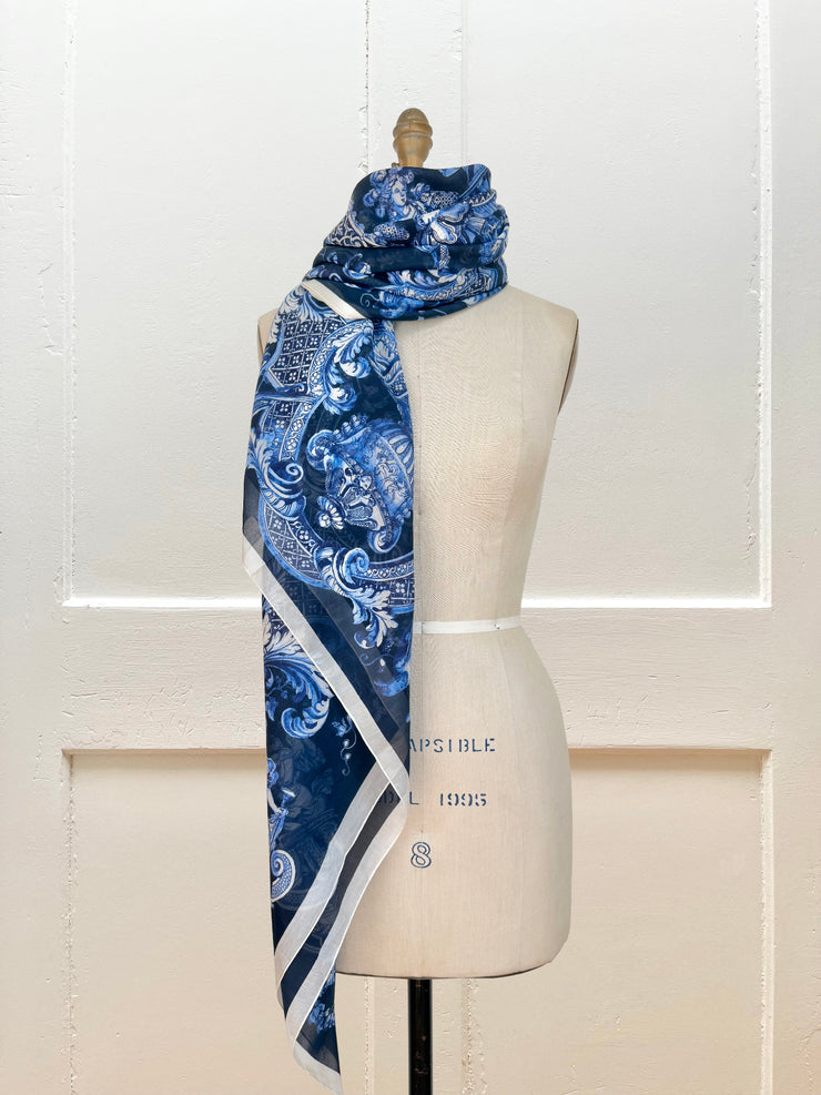 Cotton-Silk Venetian Serenade Scarf
