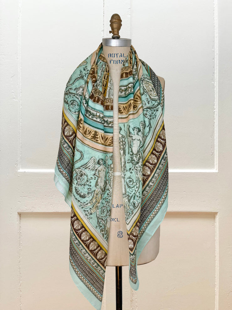 Cotton-Silk Celestial Fresco Scarf