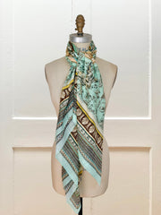 Cotton-Silk Celestial Fresco Scarf