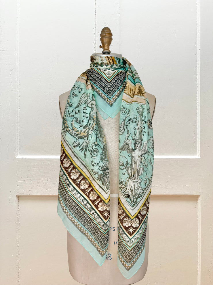 Cotton-Silk Celestial Fresco Scarf