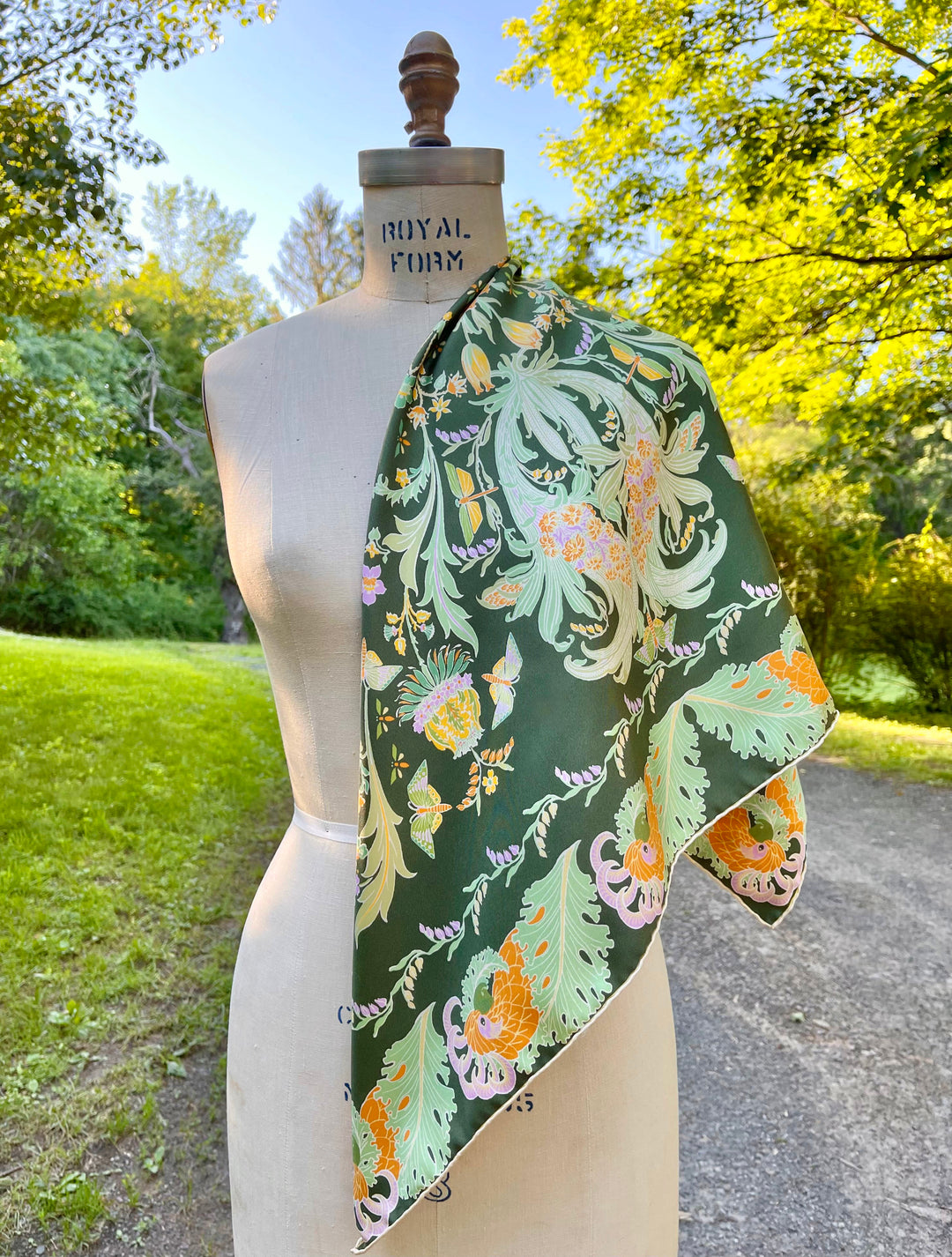 Elwyn New York Cockatoo Carnival Scarf | Hand sewn designer silk