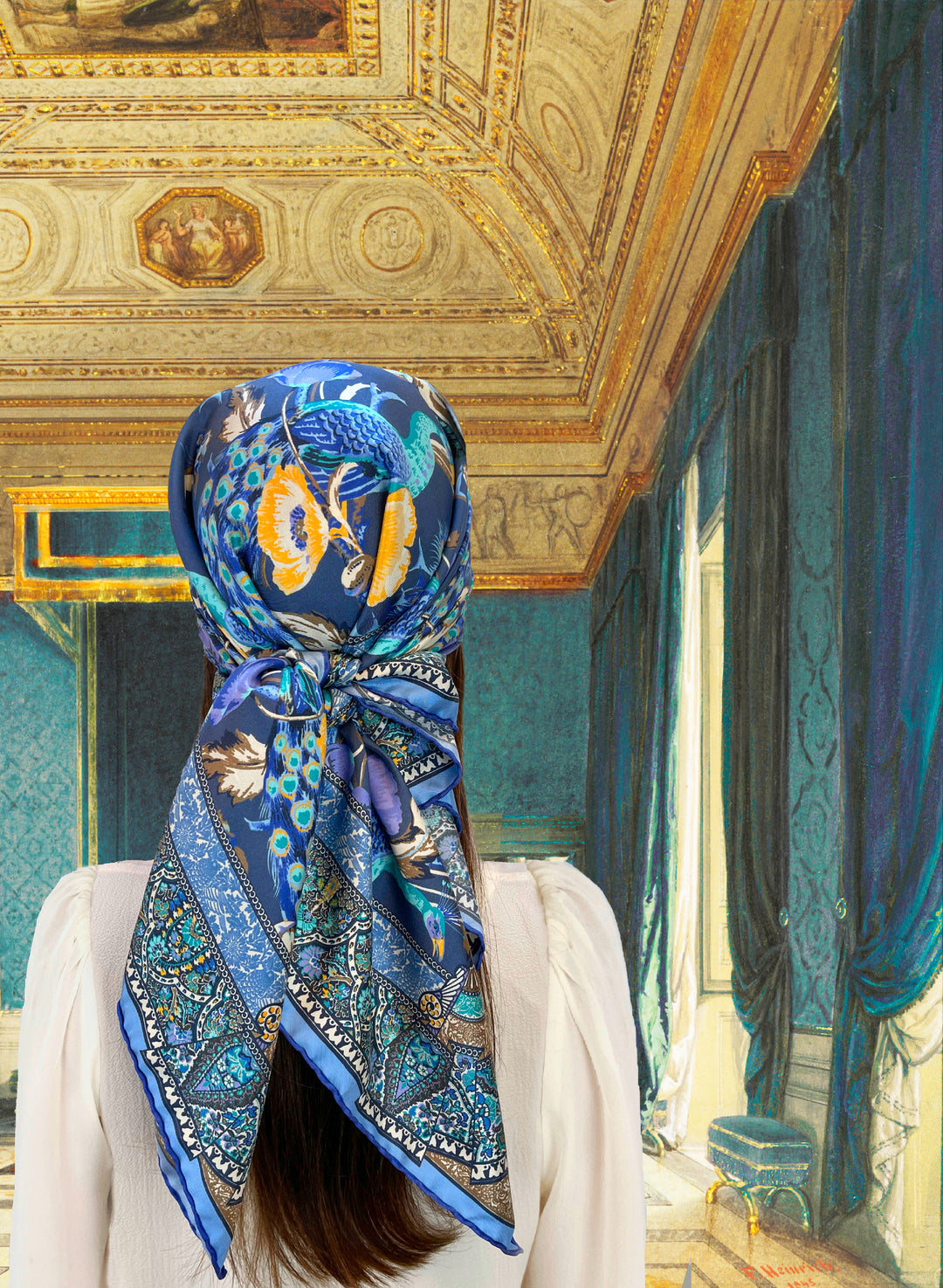 PeacockPoppyPartyIllustrationS