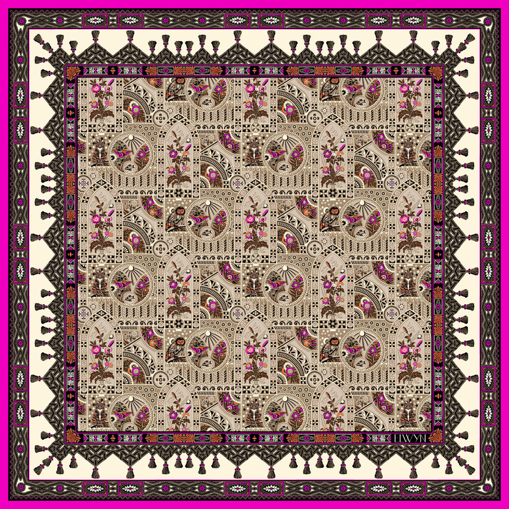 Elwyn New York Midnight Garden Scarf | Hand sewn designer silk scarves